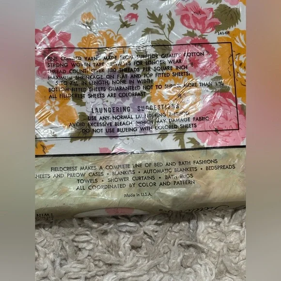 Vintage Floral Print Sheet Twin 72 X 108 - Picture 3 of 7